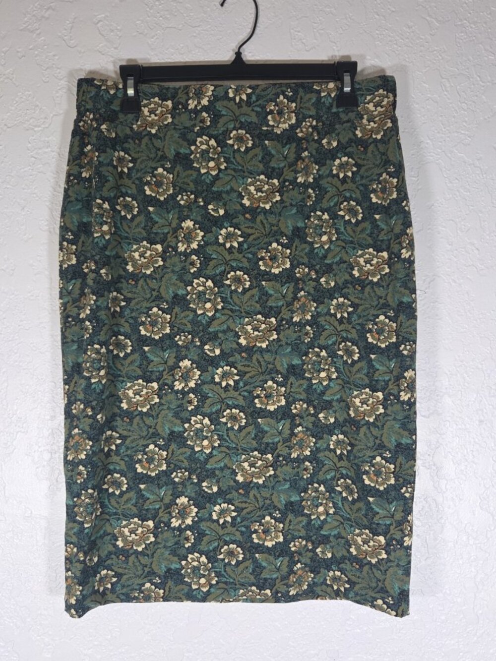 Peruvian Connection Hight Waisted Pencil Midi Floral Skirt Size Large